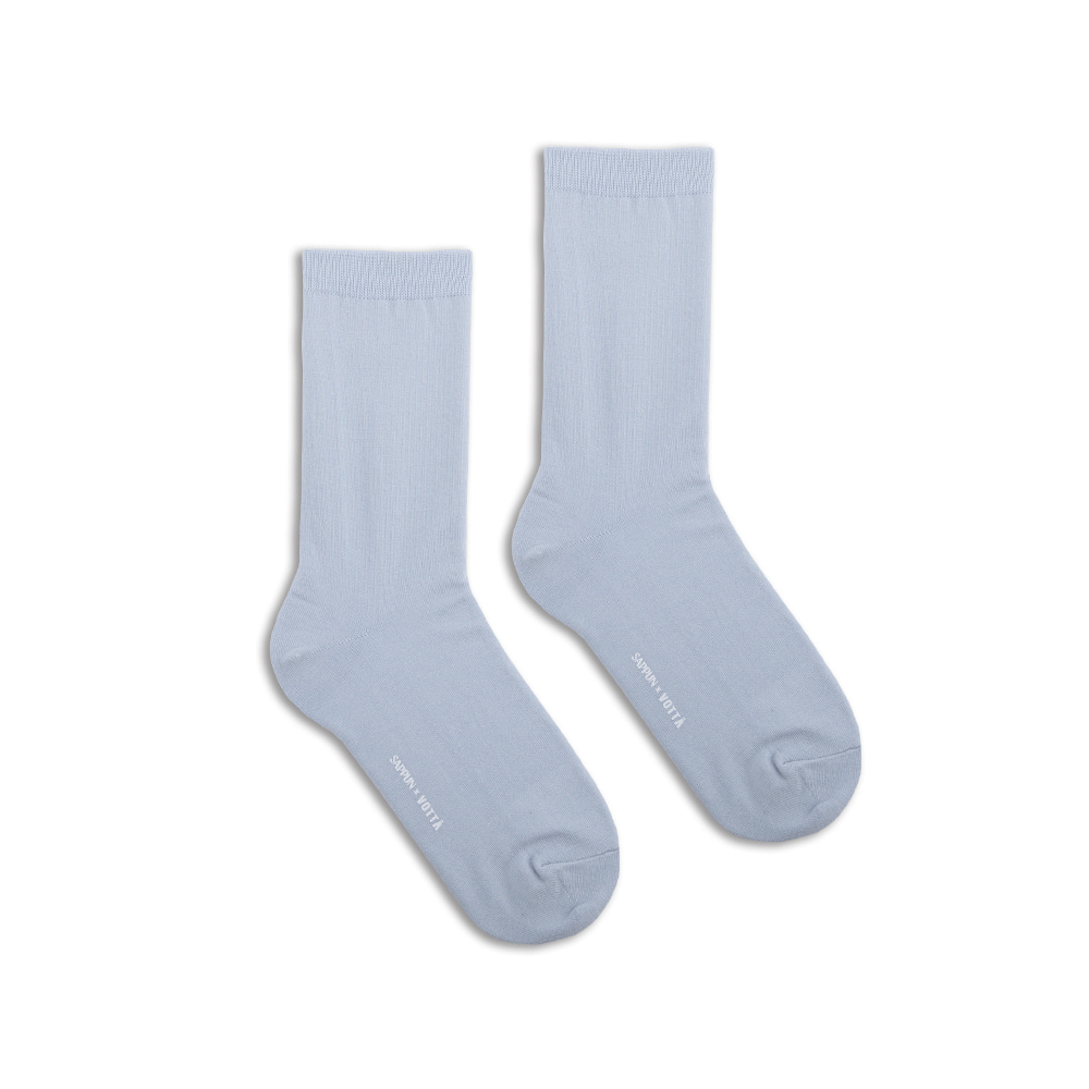 [SAPPUN x VOTTA] Solid Basic Socks - Sky Blue